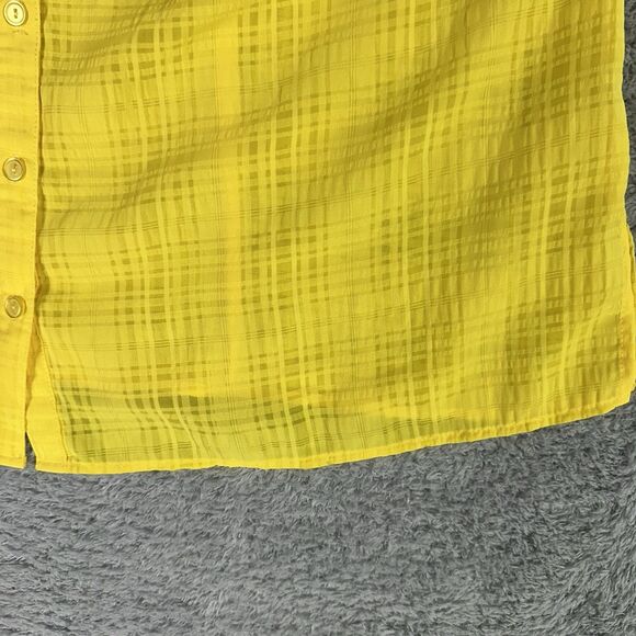 Notations Woman Women's Sleeveless Button Up Top 2X Yellow Bright Happy Light - Picture 6 of 11